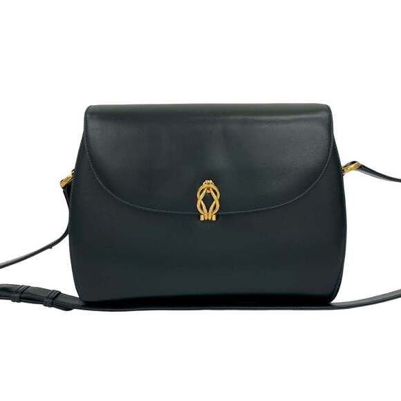 GUCCI Vintage Blue Leather Shoulder Bag